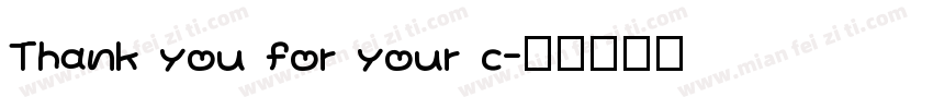 Thank you for your c字体转换